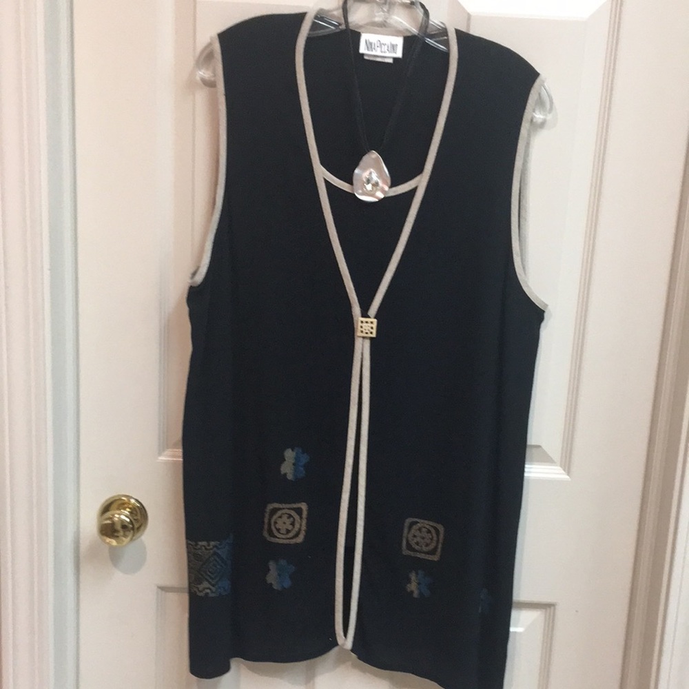2-in-1 Attached Cami & Duster/Vest/Tunic